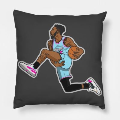 Derrick Jones Jr Cartoon Style Throw Pillow Official onepiece Merch