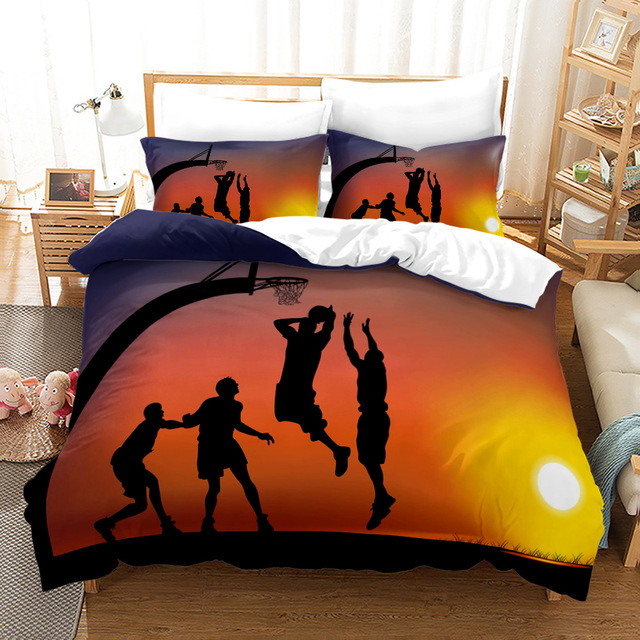 Basketball Slam Dunk 3PCS Bedding Sets High Quality Child Duvet Cover Comforter Soft Twin Single Full.jpg 640x640 10 - Slam Dunk Shop