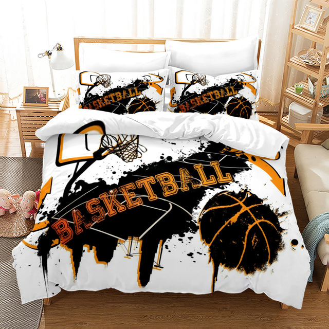 Basketball Slam Dunk 3PCS Bedding Sets High Quality Child Duvet Cover Comforter Soft Twin Single - Slam Dunk Shop